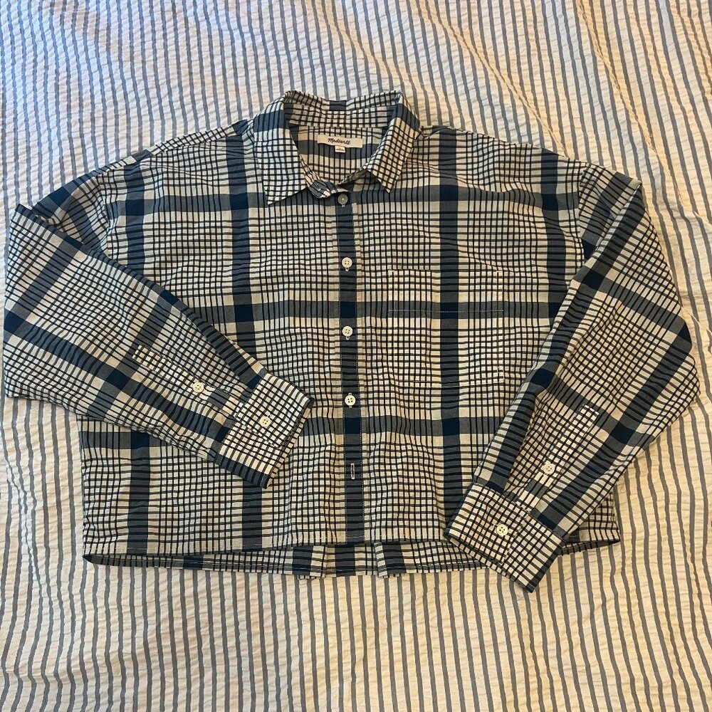 SOLD Madewell Cropped Check Shirt